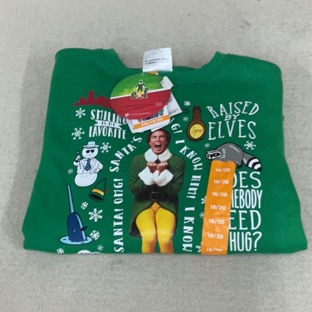 NWT kids long sleeve buddy the elf sweatshirt